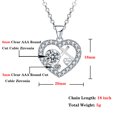 thumbnail image 3 of Women Necklace 14k White Gold Plated CZ Diamond Cross Love Heart Pendant Jewelry, 3 of 6