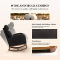 thumbnail image 5 of Homefun Nursery Rocking Chair for Living Room, Upholstered Mid-Century Modern Nursery Rocking Armchair Tall Back Accent Glider Rocker, 5 of 6