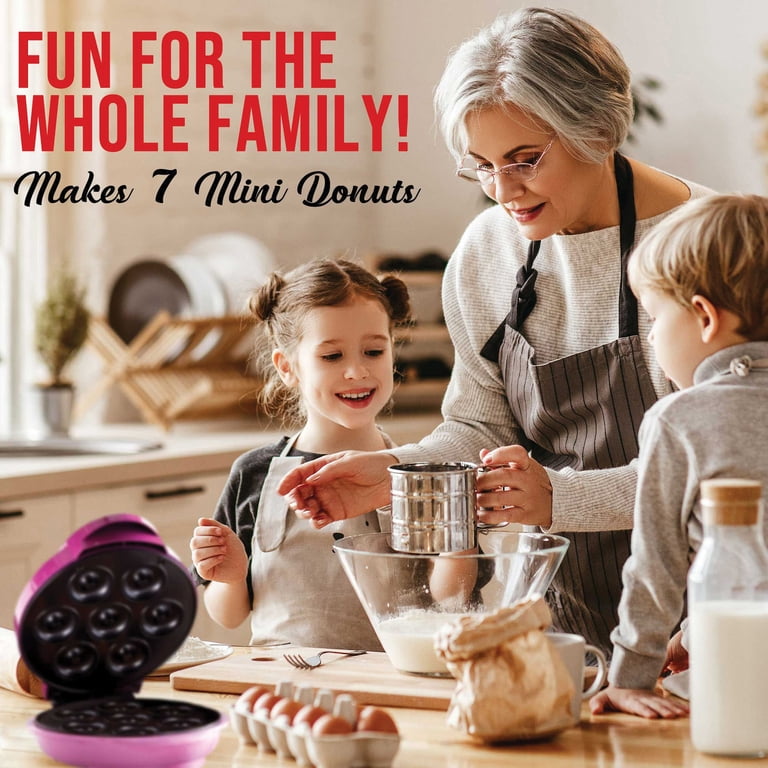 Brentwood Non-Stick Mini Donut Maker, Pink photo 8