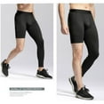 thumbnail image 5 of Baozhu Men's One Leg Compression Tights Long Pants for Basketball Single Leg Sports Pants 1/2 One Leg Compression Leggings with Pockets Quick Dry Workout Running Tights Athletic Base Layer, S-3XL, 5 of 7