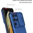 thumbnail image 5 of for Samsung Galaxy S21 Ultra 5G Case with Slide Camera Cover, Armour Silicone TPU Bumper Tough PC Cover with Kickstand, Military Shockproof Protective Phone Case for Samsung S21 Ultra Dark Blue, 5 of 14