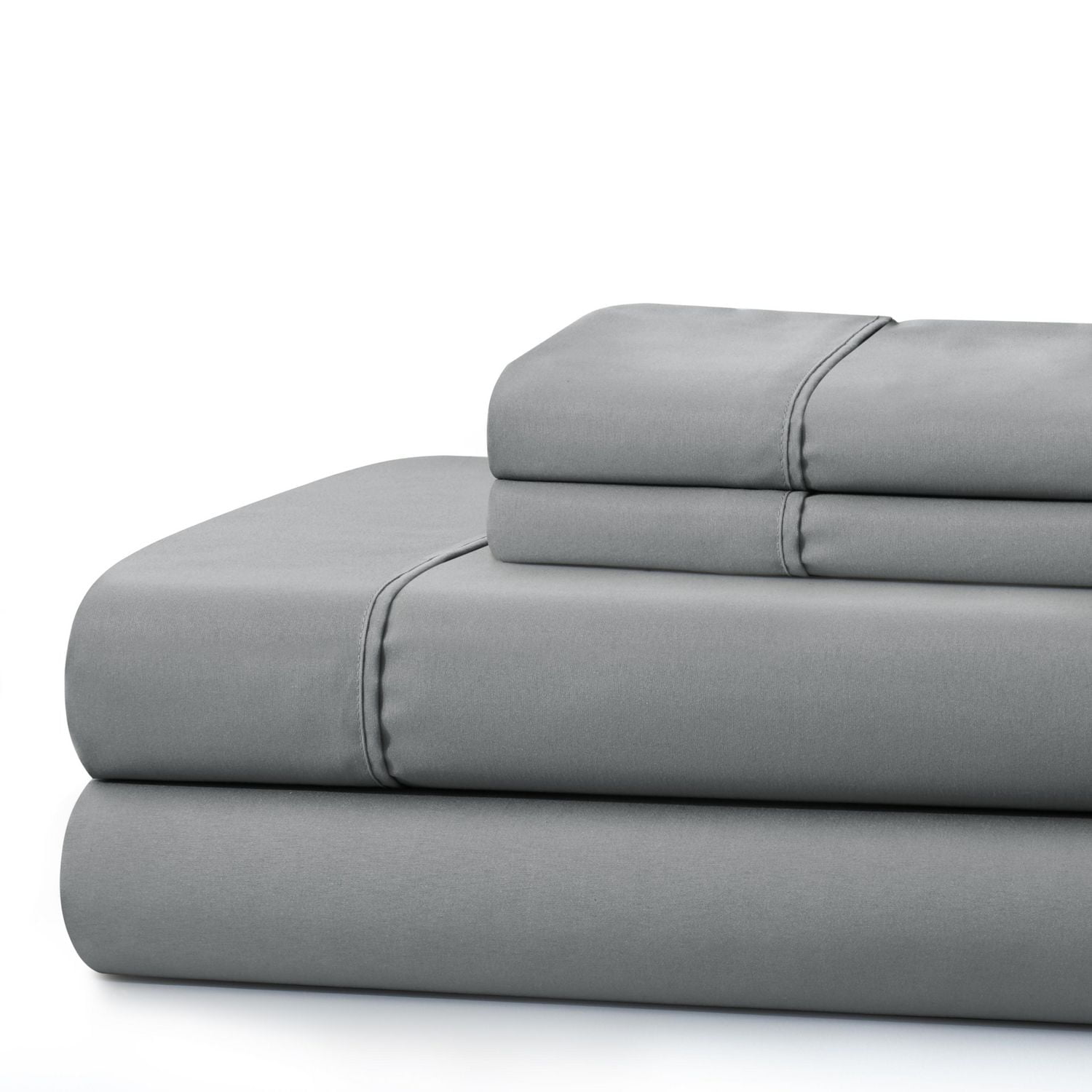 Literie Marina Decoration, 600 fils/cm², ultra douce, à poches profondes, en coton percale à fibres longues, toutes saisons, couleur grise