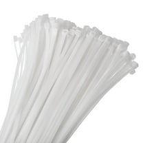 200pcs 12" 53 Lbs Cable Zip Ties Self-Locking Long Nylon Cable Tie Wraps 5/16" for Cord Management, White