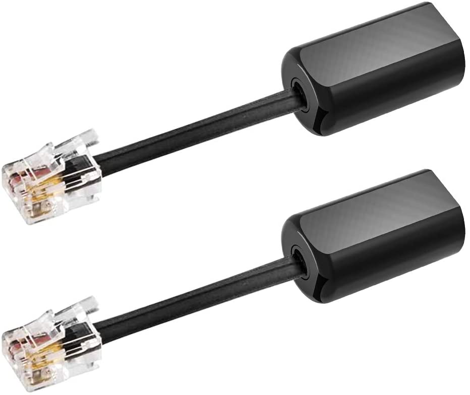 Phone Cord Detangler, RFAdapter 2Pack Telephone Cord Detangler Black AntiTangle Handset Cable