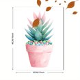 thumbnail image 3 of Watercolor Succulent Canvas Wall Art，Boho Botanical Decor for Living Room Bedroom Office Dining Room Entryway, 3 of 8