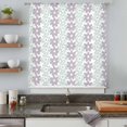 thumbnail image 4 of Teal Purple Floral Sheer Curtains 54 Inches Long, Modern Abstract Art Spring Flowers Light Filering Curtains, Breathable Simi Curtain Privacy Drapes for Kitchen Bathroom Small Window Treatment, 4 of 9
