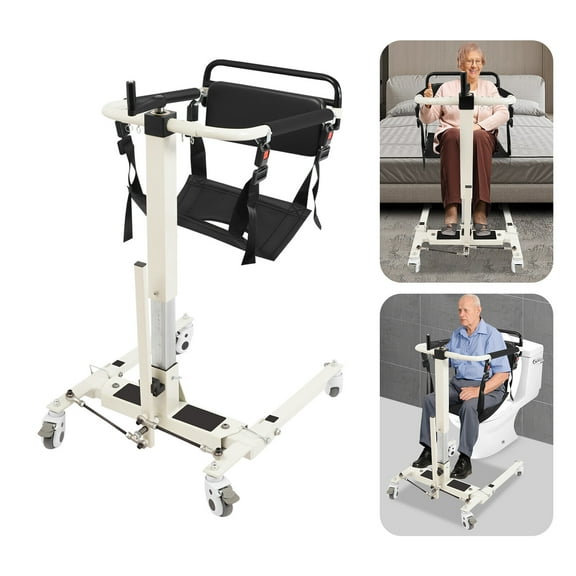 265 lbs Patient Lift Transfer Chair Portable Adjustable Patient Lift Wheelchair for Elderly