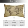 thumbnail image 2 of Fotbe Vintage World Map Funda de Almohada Decorativa Estilo Occidental, Lujo en Algodón, Fundas para Almohadas King, Cojín Estampado para Decoración del Hogar-14"x20", 2 of 6