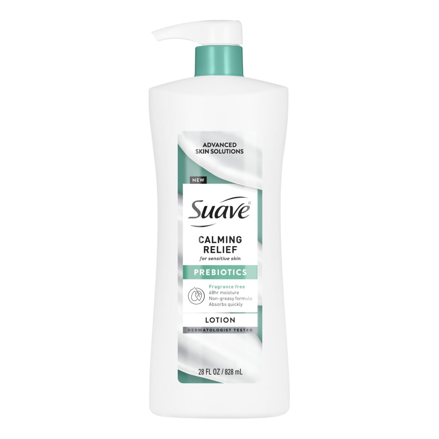 (4 pack) Suave Calming Relief Hand & Body Lotion With Prebiotics For Sensitive Skin, 28 fl oz Pump