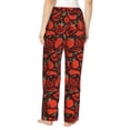 thumbnail image 3 of Xecao Tomatoes And Chili Women's Straight Lounge Pajama Pants: The Epitome of Relaxed Sleepwear, 3 of 9