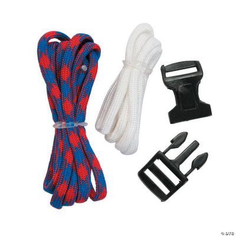 R/W/B Paracord Bracelet Craft Kit- Craft Kits - 12 Pieces