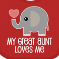 thumbnail image 4 of Inktastic Great Aunt Loves Me Elephant Boys or Girls Baby Bib, 4 of 4
