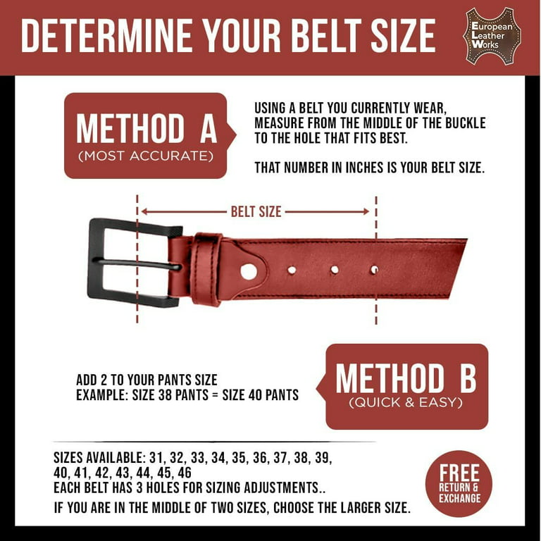 Belt Size Chart: How To Choose Belt Sizes & Buy Belts That Fit