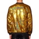 thumbnail image 3 of Chaqueta con lentejuelas INSPIRE CHIC para hombre, con cremallera, de mangas largas, estilo disco brillante, bomber, 2XL dorada, 3 of 6