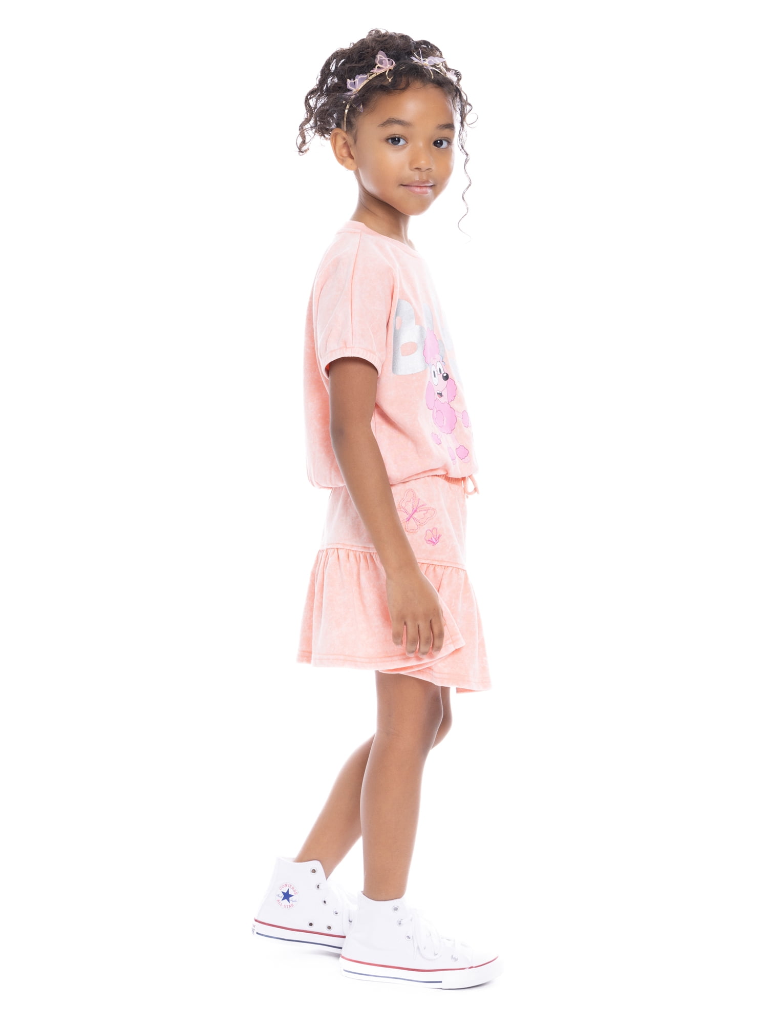 Bluey Girls Graphic Print Pull-On Skirt, Sizes 4-16