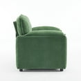 thumbnail image 3 of 38" Oversized Chenille Upholstered Armchair, Overstuffed Deep Seat Lounge Chair with Thick Cushions, Modern High Back Reading Accent Chair for Living Room, Bedroom, Office, Dorm, Green, 3 of 7