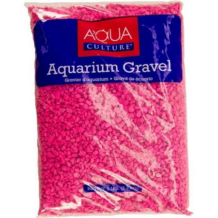 Aquaculture Aqua Culture Aquarium Gravel, Neon Pink,