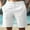 White, variant on WIZUTIZ Mens Linen Shorts Elastic Waist Shorts Casual Summer Lightweight Cotton Linen Pants with Pockets