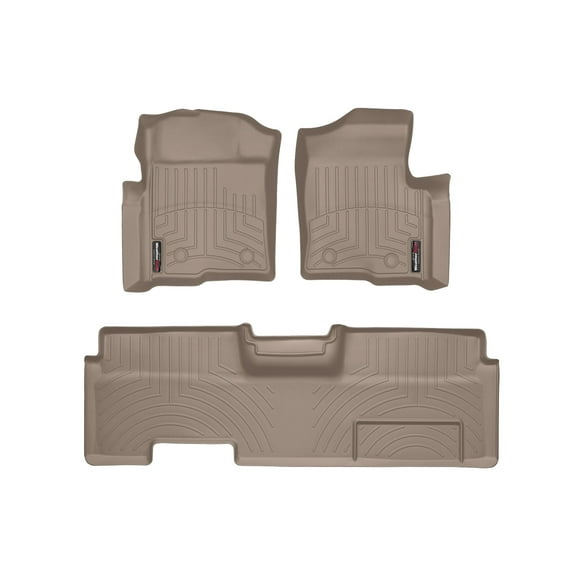 WeatherTech Custom Fit FloorLiners compatible with 2012-2014 Ford F-150 - 1st & 2nd Row, Tan