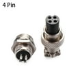 thumbnail image 4 of VONKY 5 Pairs/set Male Female Aviation Connector Socket Metal Silver Aviation Plug Accessory GX12-4, 4 of 9