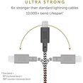 thumbnail image 2 of Native Union Night Charge/Sync Cable USB-C to Lightning with Weighted Knot 10ft Zebra Charge/Sync Cables, 2 of 5