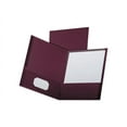 thumbnail image 2 of Oxford Linen Finish Twin Pocket Folders Letter Burgundy 25/Box 53441, 2 of 3