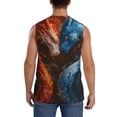 thumbnail image 4 of Pofeuu Red And Blue Fire Dragon F Print Men's Muscle T-Shirt, Sleeveless, Muscle Tank, Classic Muscle Tee Top For Men Casual Sleeveless Muscle T-Shirt Trendy Clothes-XX-Large, 4 of 7
