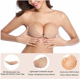 thumbnail image 4 of Sujetador pegajoso, Sujetador sin tirantes transpirable Adhesivo Push Up Sujetadores sin espalda para mujer B Blanco oso de fresa  vestir, 4 of 5
