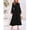 Black, variant on Black Long Sleeve Tiered Maxi Dress With Floral Embroidery