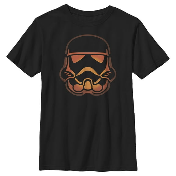 Boy's Star Wars: A New Hope Halloween Stormtrooper Pumpkin  Graphic Tee Black Medium