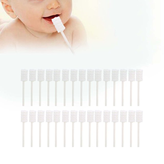 Limpiador oral para bebés, Cepillo de Lengua bucal para bebés 30 piezas de cepillo tridimensional para el uso de la cabeza del hogar para el hogar