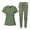 Green, variant on Scrub for Women Scrubs Top with Classic V-Neck Jogger Pants Medical Nursing Uniform Scrub Set Burgundy S