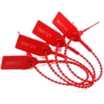 thumbnail image 2 of 100 Plastic Tamper Seals, Numbered Zip Ties for Fire Extinguisher Pull Tite Security Tags Disposable Self Locking Signage 250mm (Red), 2 of 7