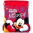 thumbnail image 2 of Mickey Mouse " It's All About Mickey " Character Licensed Red Drawstring Bag, 2 of 2