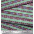 thumbnail image 2 of Soimoi Rayon Fabric Stripe & Moroccan Kaleidoscope Print Sewing Fabric Yard 42 Inch Wide, 2 of 3