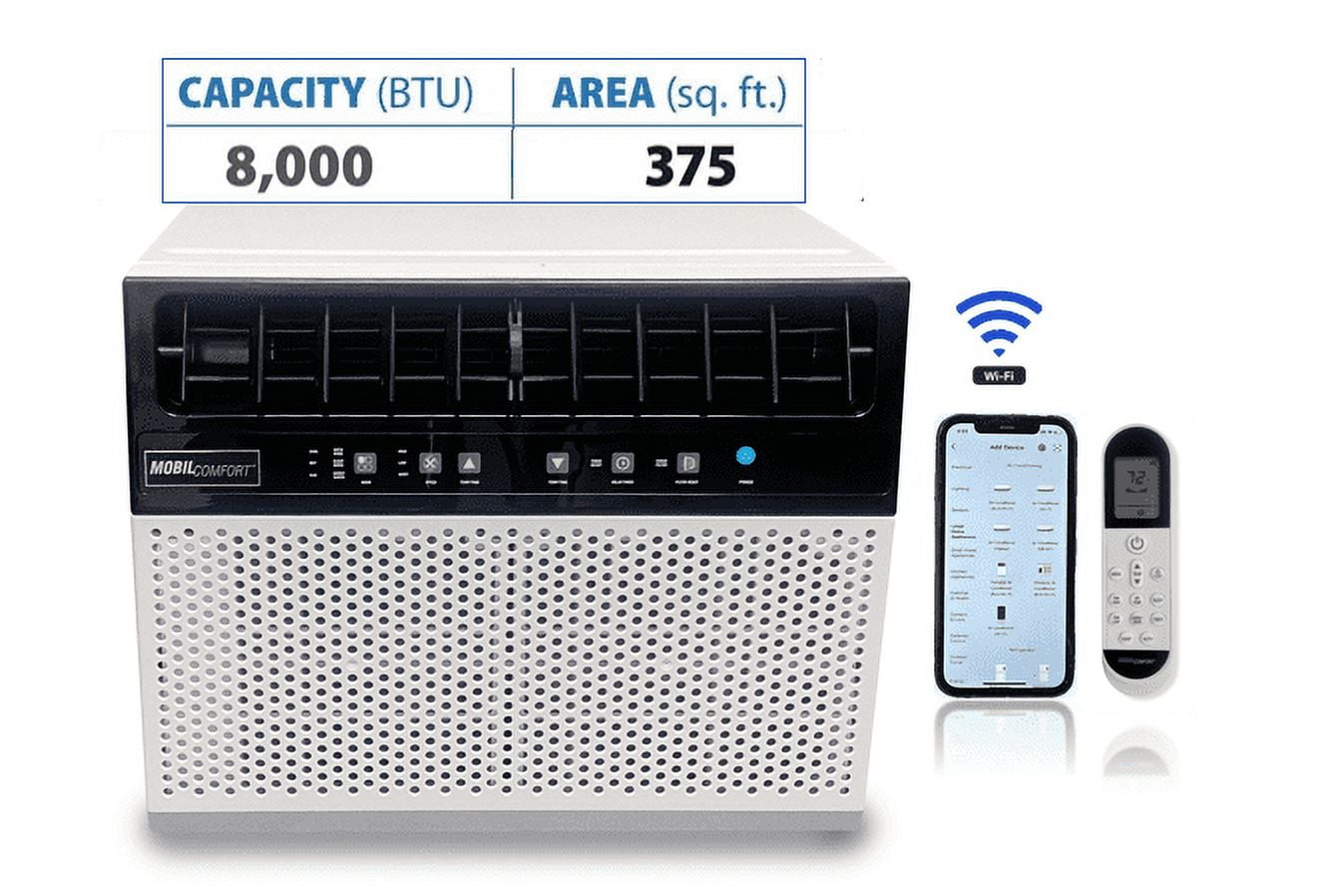 Mobil Comfort 8000 BTU (12,000 BTU Ashrae) 375 Sq. Ft. U Shaped Window Air Conditioner Energy Savings