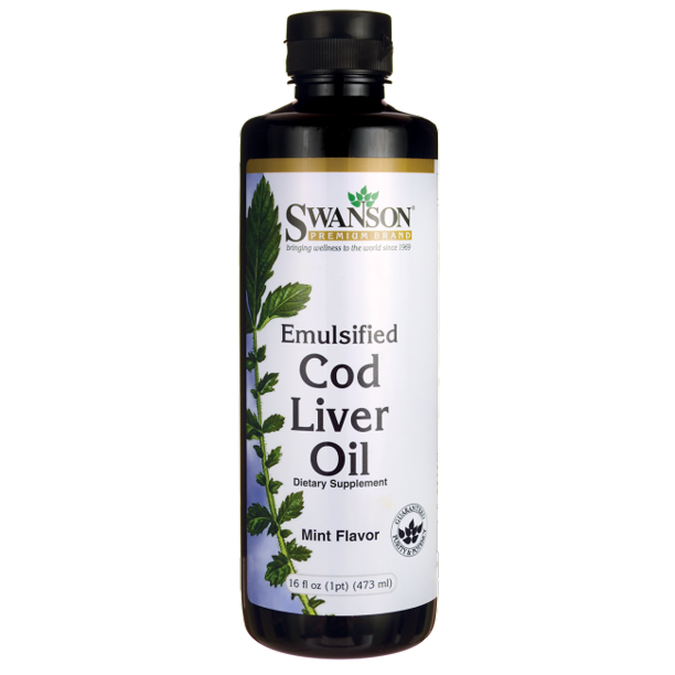 Swanson Emulsified Cod Liver Oil (Mint) 16 fl oz Liquid