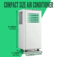 thumbnail image 6 of WANAI 4400 BTU SACC (8000 BTU ASHARE) Portable Air Conditioner, Covers up to 250 Sq. Ft, Small AC Unit with 3-in-1 Mode & Remote Control & Window Kit, White, 6 of 9