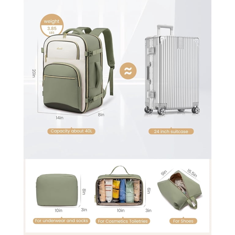 LOVEVOOK Travel Backpack Carry on Flight Approved 40L  display picture 2
