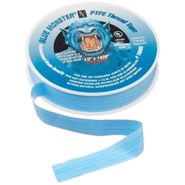 Cinta de PTFE Mill-Rose 70885 Blue Monster, 1/2 pulgadas x 36 m