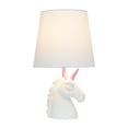 thumbnail image 2 of Creekwood Home 15.5" Unicorn Dreams Table Lamp with LED Bulb, White with Pink Glitter, 2 of 5