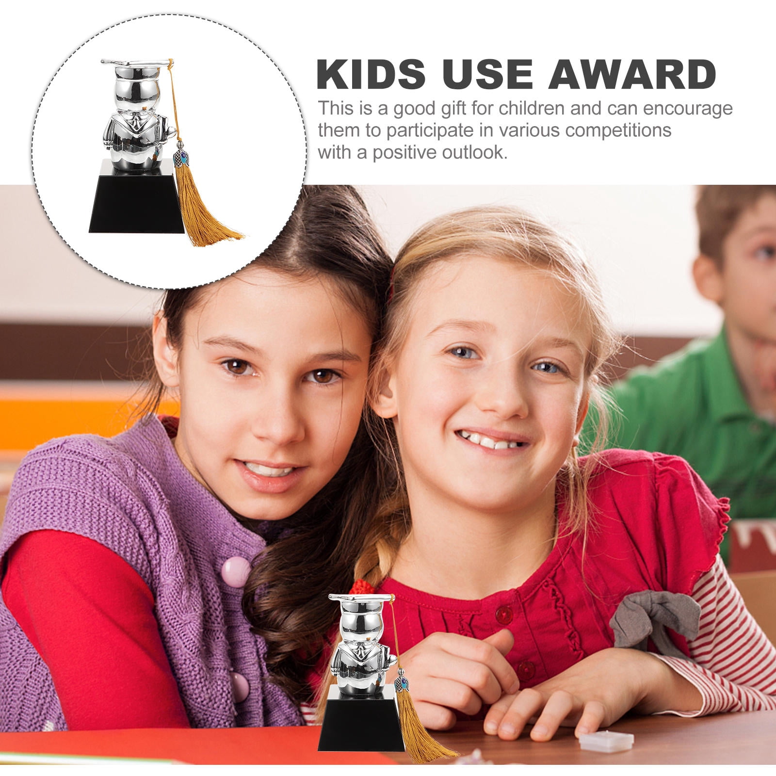 RENACLIPY Small Crystal Graduation Trophy Award, Lightweight Party Decoration for Celebration and Recognition
