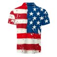 thumbnail image 5 of Blusa y camisa de manga corta con cuello vuelto para hombre, informal, de moda, de negocios, de manga corta, estampada, deportiva, con solapa, de poliéster., 5 of 5