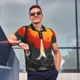 thumbnail image 4 of Fotbe Retro Space Rocket Launch Camiseta Polo de Golf para Hombre con Estampado – Camisa Deportiva Transpirable con Cuello Abotonado-Medium, 4 of 6