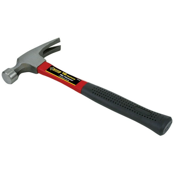 Steel Grip  16 oz. Smooth Face  Rip Hammer  Fiberglass Handle