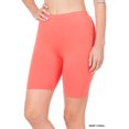 thumbnail image 3 of 2 Packs of Zenana Womens & Plus Soft Cotton Stretch Mid Thigh Length Fitness Sport Biker Shorts, 3 of 5