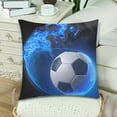 thumbnail image 2 of MKHERT Soccer Ball Throw Pillowcase Pillow Cover Cushion Couver 18x18 inch, Set of 2, 2 of 3