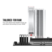 Vetroo V5 White CPU Air Cooler w/ 5 Heat Pipes 120mm PWM Processor Cooler for Intel LGA 1851/1700/1200/115X AMD Ryzen AM5 & AM4 w/Addressable RGB Lighting Sync