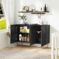 thumbnail image 7 of 47-inch Accent Sideboard Cabinet with Cloud Relief Design and 3 Doors, Black, 7 of 7