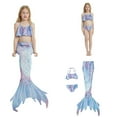 thumbnail image 2 of HAYIMI Child Swimwear 3 Piece Girls Swimsuit Bathing Suits Bikini Fish Tail Set For Girls Soft Summer Kids Beach Swim Wear, 2 of 3